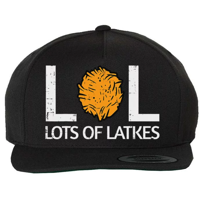 Lots Of Latkes Funny Jew Hanukkah Chanukah Wool Snapback Cap