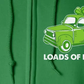 Load Of Lucks Trucks St Patricks Day Full Zip Hoodie