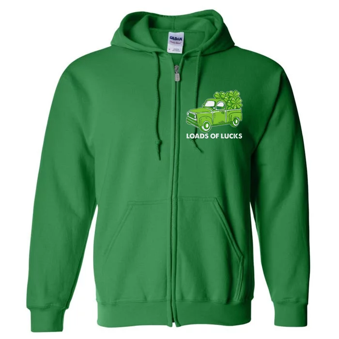 Load Of Lucks Trucks St Patricks Day Full Zip Hoodie