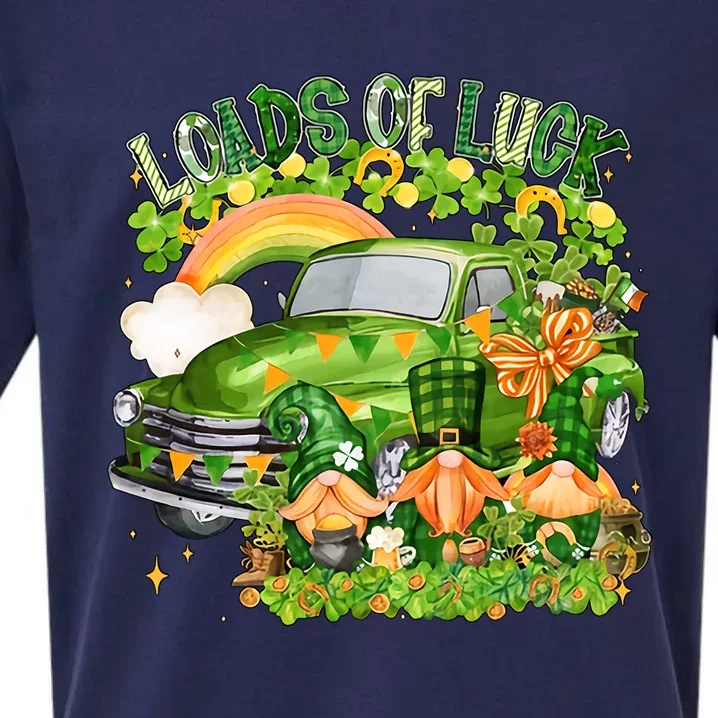 Loads Of Luck Gnomes St Patricks Trucks Saint Patrick's Day Sueded Cloud Jersey T-Shirt