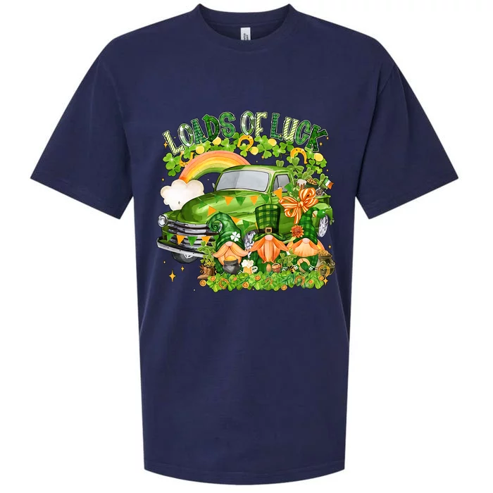 Loads Of Luck Gnomes St Patricks Trucks Saint Patrick's Day Sueded Cloud Jersey T-Shirt