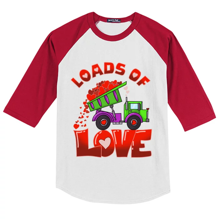 Loads Of Love Cool Construction Funny Gift Kids Colorblock Raglan Jersey