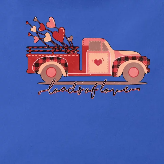 Loads Of Love Heart Truck Happy Valentines Day Heart Love Funny Gift Zip Tote Bag