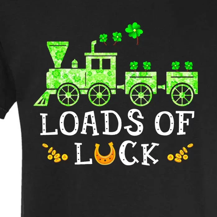 Loads Of Luck Train Boy St Patricks Day Garment-Dyed Heavyweight T-Shirt