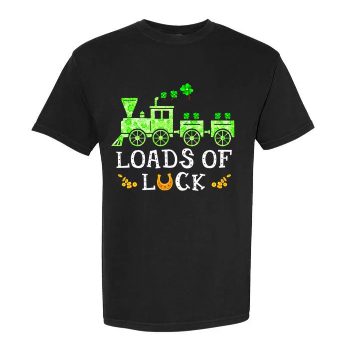 Loads Of Luck Train Boy St Patricks Day Garment-Dyed Heavyweight T-Shirt