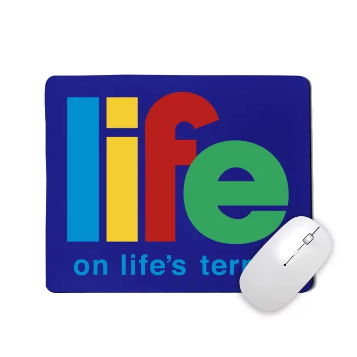 Life On Life's Terms Sobriety Recovery Funny Aa Na Gift Mousepad