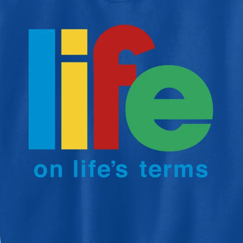 Life On Life's Terms Sobriety Recovery Funny Aa Na Gift Kids Sweatshirt