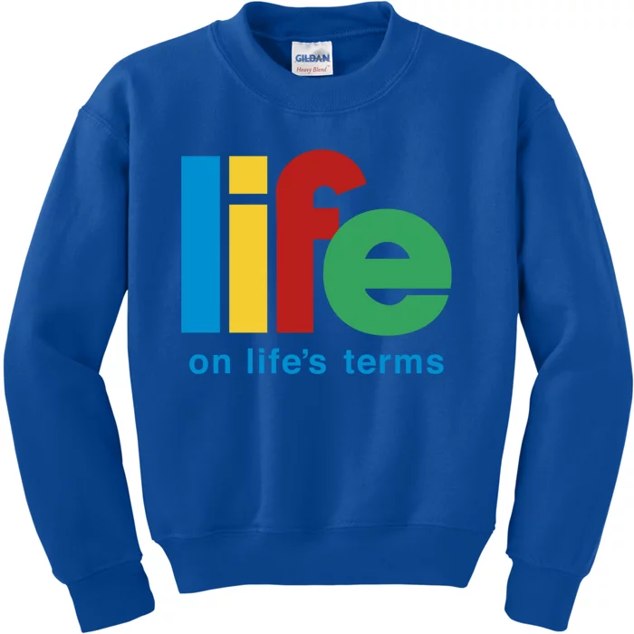 Life On Life's Terms Sobriety Recovery Funny Aa Na Gift Kids Sweatshirt