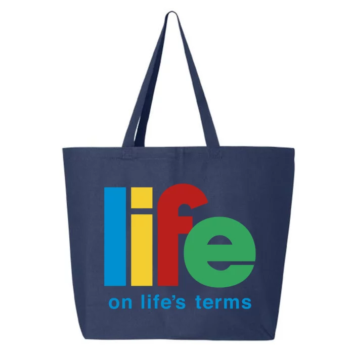 Life On Life's Terms Sobriety Recovery Funny Aa Na Gift 25L Jumbo Tote