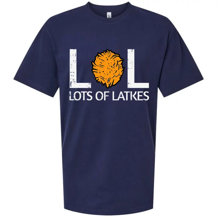 Lots Of Latkes Funny Jew Hanukkah Chanukah Sueded Cloud Jersey T-Shirt