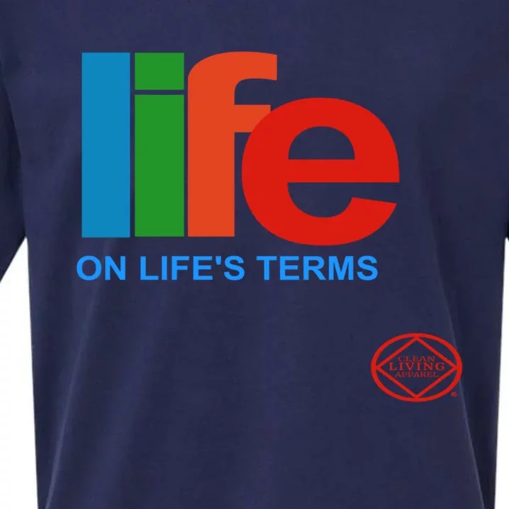 Life On Lifes Terms Narcotics Anonymous Funny Gift Meaningful Gift Na Aa Great Sueded Cloud Jersey T-Shirt