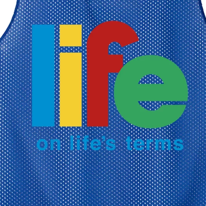 Life On Lifes Terms Sobriety Recovery Funny Aa Na Gift Funny Gift Mesh Reversible Basketball Jersey Tank