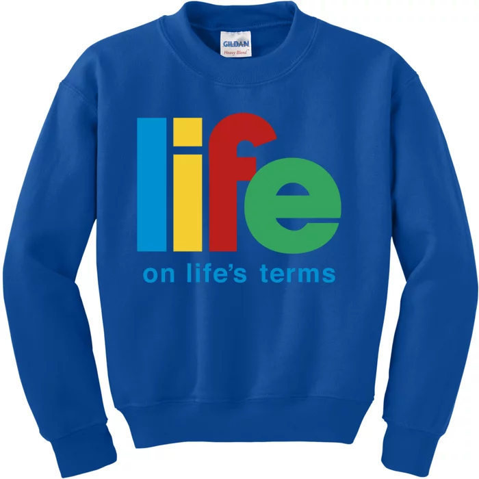 Life On Lifes Terms Sobriety Recovery Funny Aa Na Gift Funny Gift Kids Sweatshirt