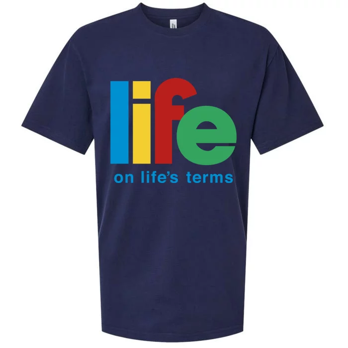 Life On Lifes Terms Sobriety Recovery Funny Aa Na Gift Funny Gift Sueded Cloud Jersey T-Shirt