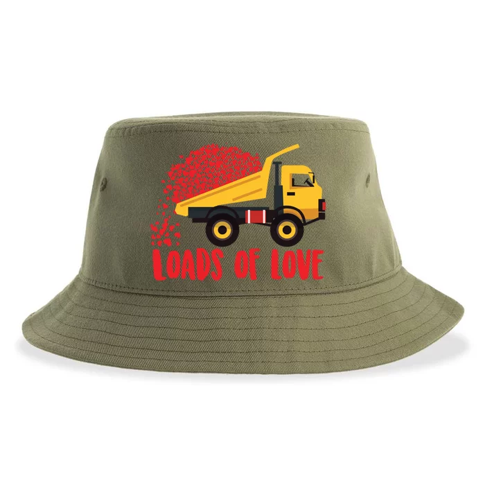 Loads Of Love Cool Construction Funny Gift Sustainable Bucket Hat