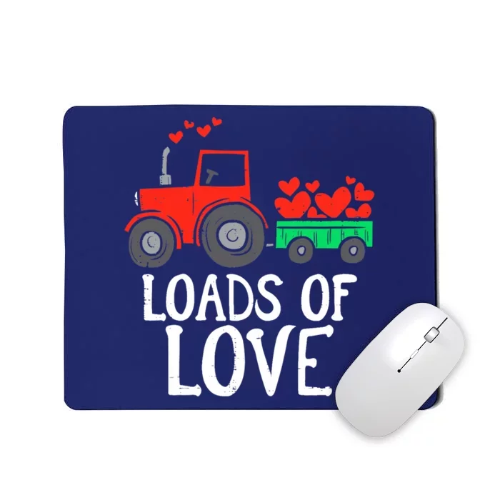 Loads Of Love Tractor Cute Valentines Day Truck Boy Mousepad