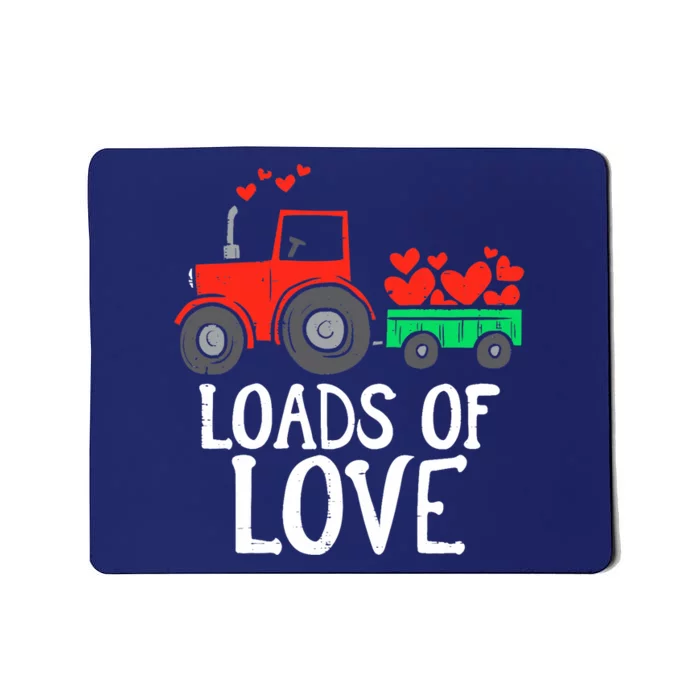 Loads Of Love Tractor Cute Valentines Day Truck Boy Mousepad