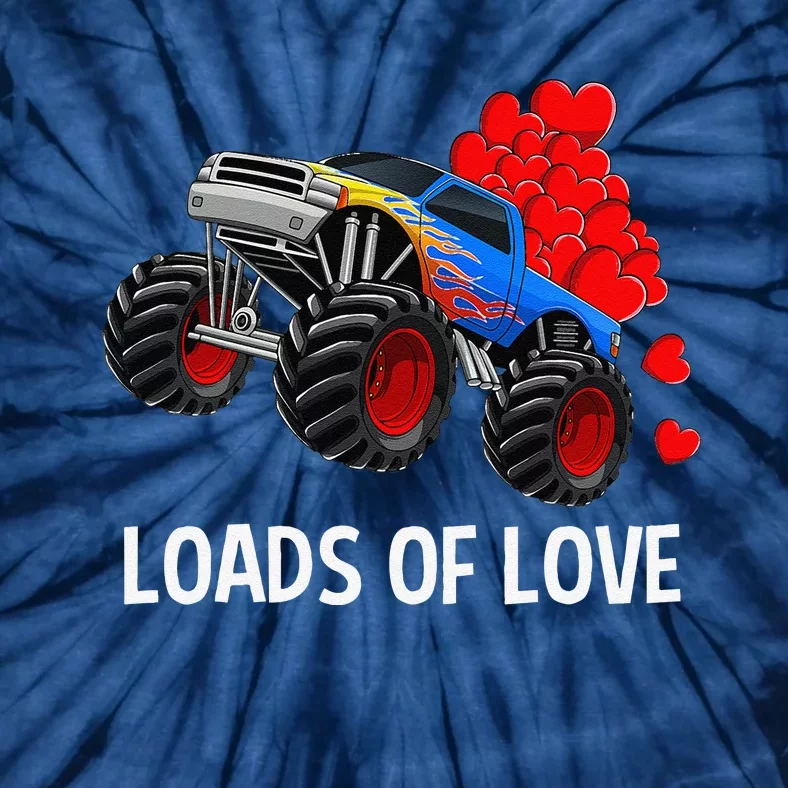 Loads Of Love Monster Truck Valentine's Day Gifts Tie-Dye T-Shirt