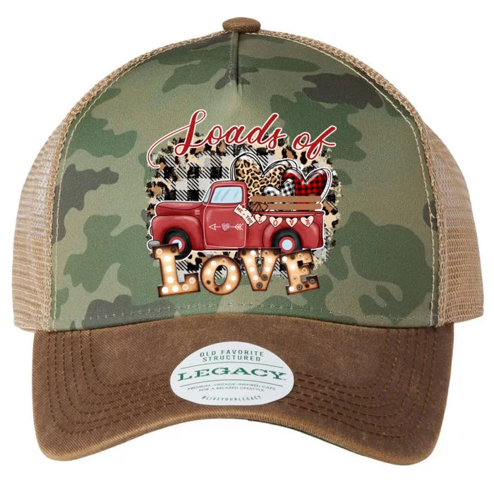 Loads Of Love Cute Vintage Truck Valentines Day Legacy Tie Dye Trucker Hat