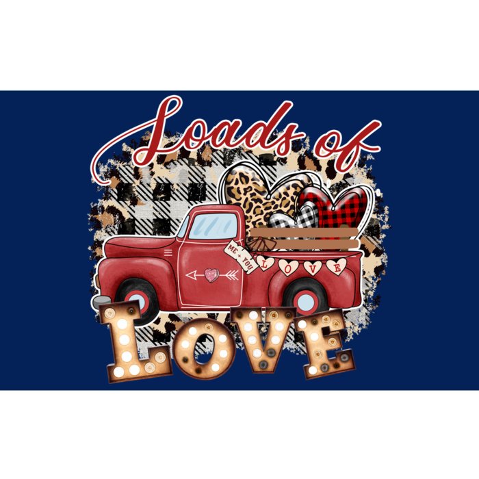 Loads Of Love Cute Vintage Truck Valentines Day Bumper Sticker