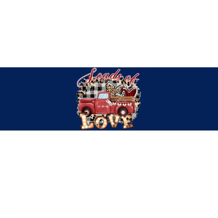 Loads Of Love Cute Vintage Truck Valentines Day Bumper Sticker