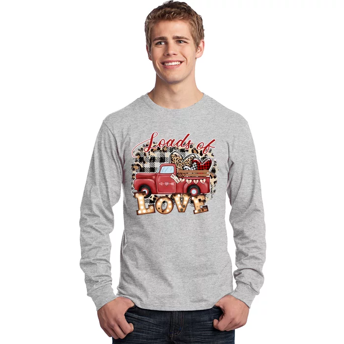 Loads Of Love Cute Vintage Truck Valentines Day Long Sleeve Shirt