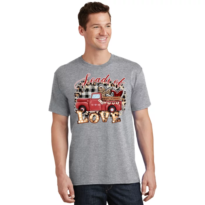 Loads Of Love Cute Vintage Truck Valentines Day T-Shirt