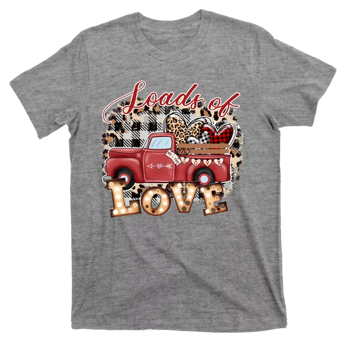 Loads Of Love Cute Vintage Truck Valentines Day T-Shirt