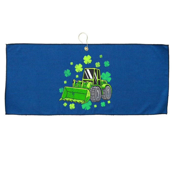 Loads Of Luck Tractor Boy St Patricks Day Large Microfiber Waffle Golf Towel