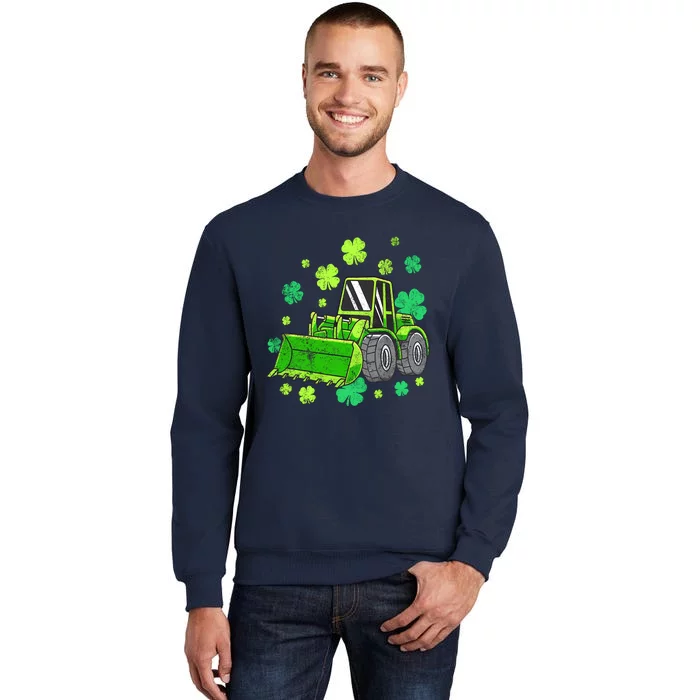 Loads Of Luck Tractor Boy St Patricks Day Tall Sweatshirt