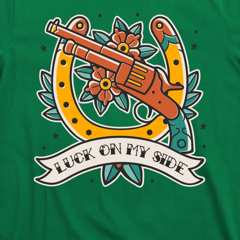 Luck On My Side Gun T-Shirt