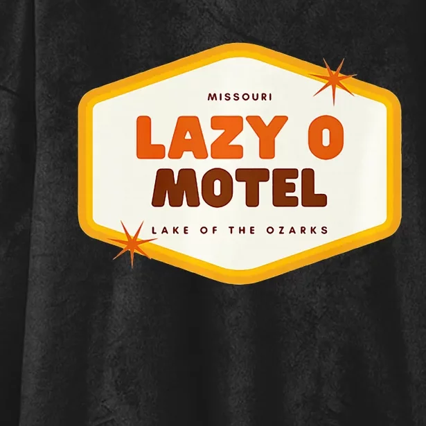 Lazy O Motel Lake Of The Ozarks Missouri Hooded Wearable Blanket