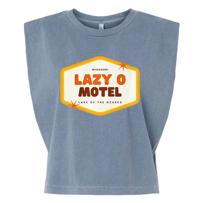 Lazy O Motel Lake Of The Ozarks Missouri Garment-Dyed Women's Muscle Tee