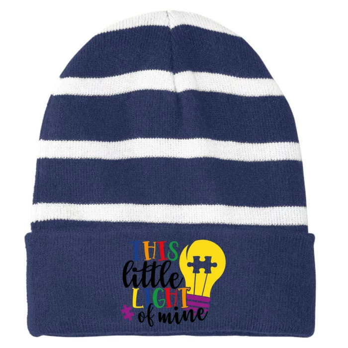 Light Of Mine Striped Beanie with Solid Band