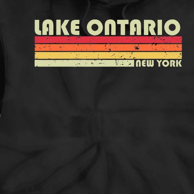 Lake Ontario New York Funny Fishing Camping Summer Tie Dye Hoodie