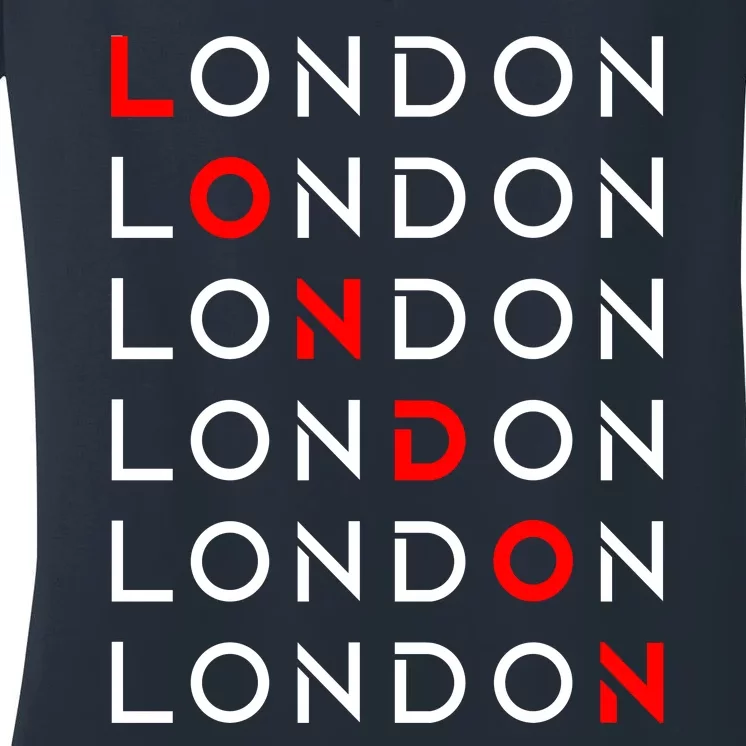 London Women's V-Neck T-Shirt