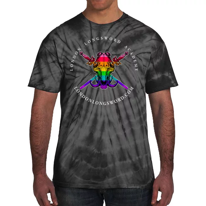 London Longsword Academy Rainbow Boar Skull Tie-Dye T-Shirt