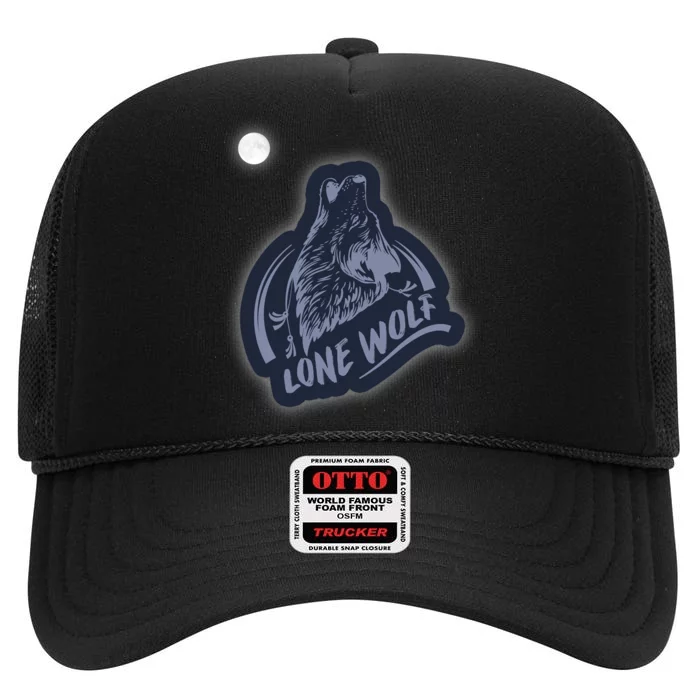 Lone Wolf High Crown Mesh Trucker Hat