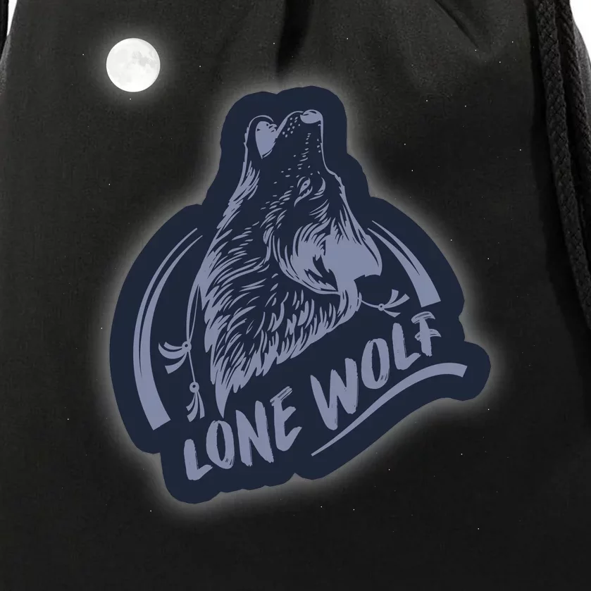 Lone Wolf Drawstring Bag