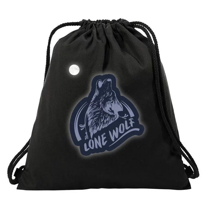 Lone Wolf Drawstring Bag