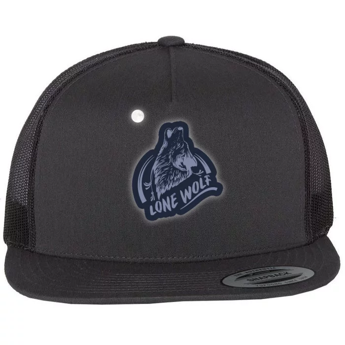 Lone Wolf Flat Bill Trucker Hat