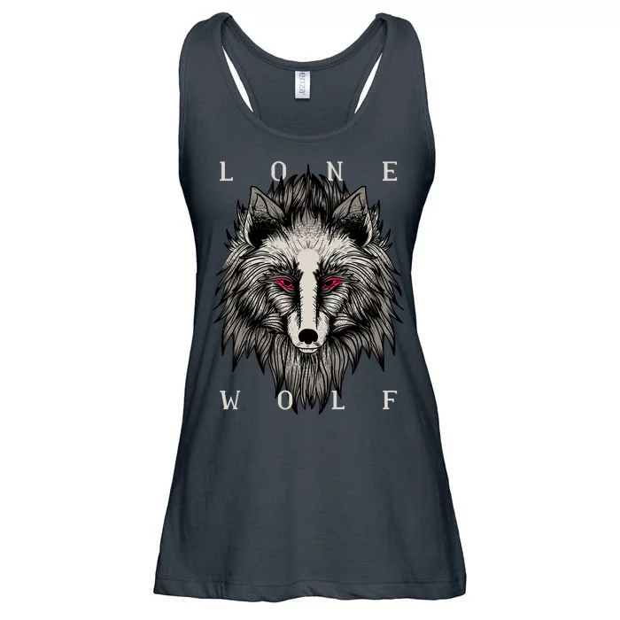 Lone Wolf Red Eyes Ladies Essential Flowy Tank