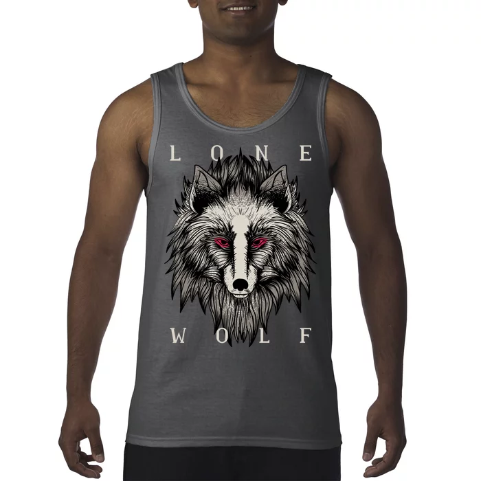 Lone Wolf Red Eyes Tank Top