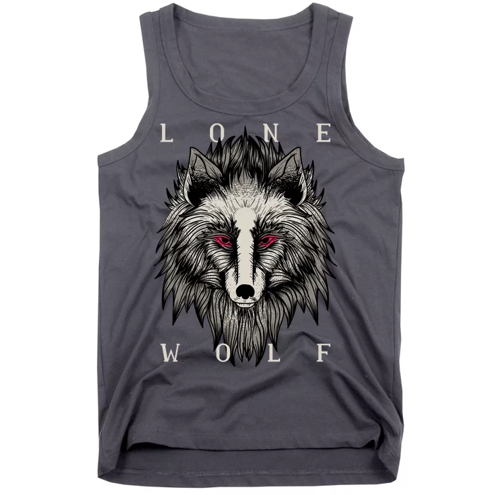 Lone Wolf Red Eyes Tank Top