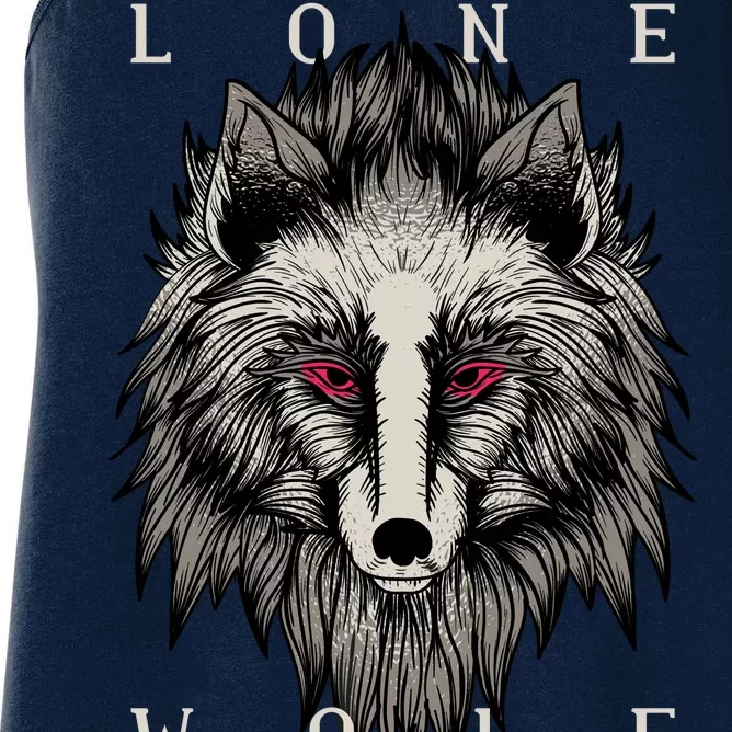 Lone Wolf Red Eyes Women's Racerback Tank