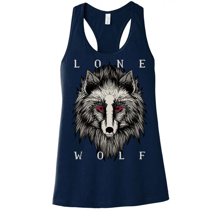 Lone Wolf Red Eyes Women's Racerback Tank