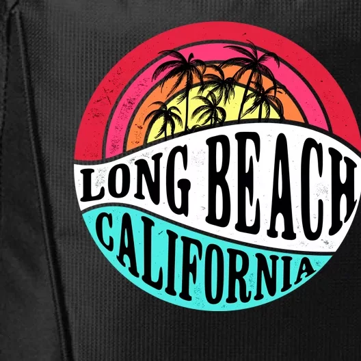 Long Beach California Retro Circle City Backpack