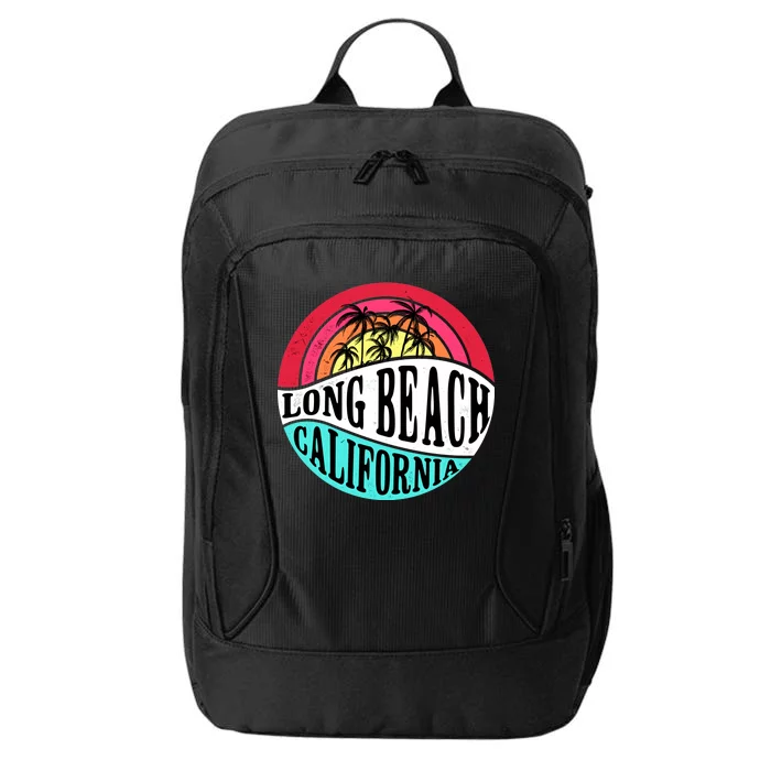 Long Beach California Retro Circle City Backpack