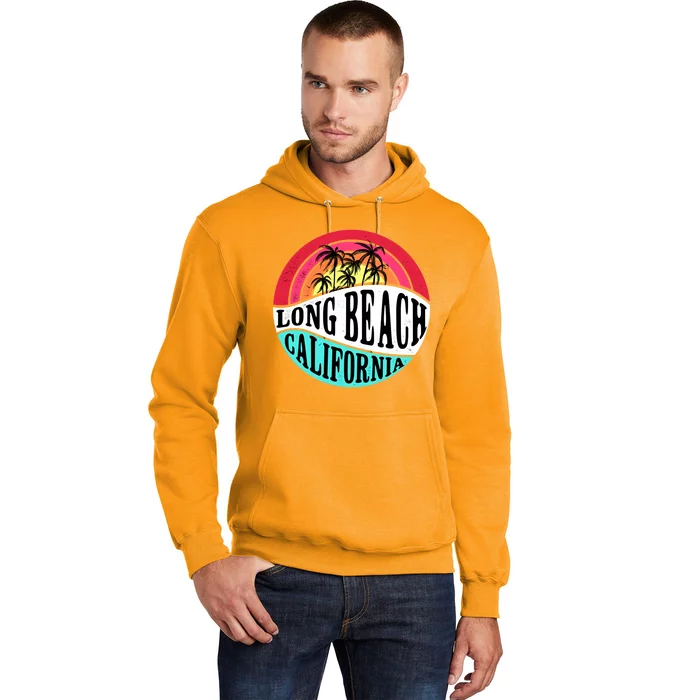 Long Beach California Retro Circle Hoodie