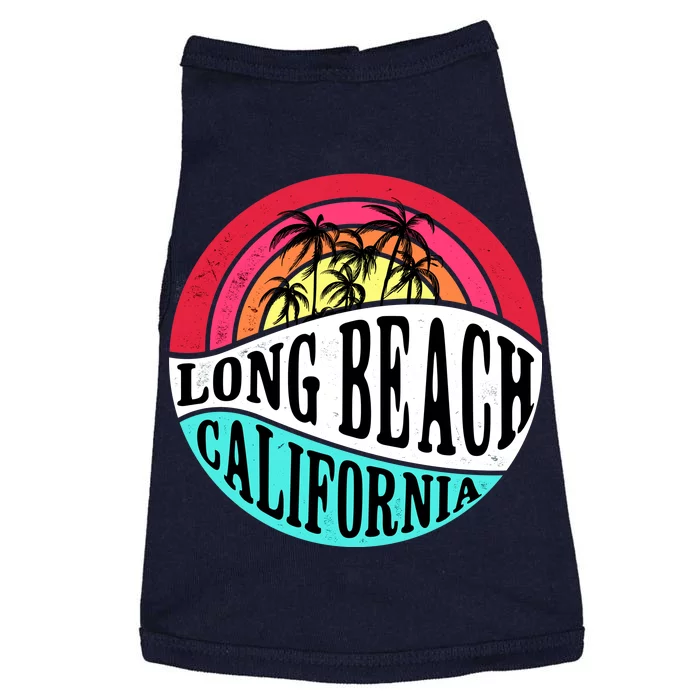 Long Beach California Retro Circle Doggie Tank